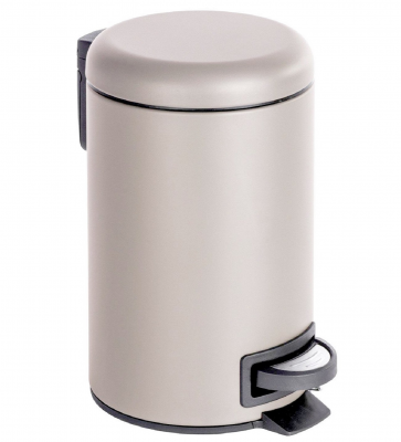 Урна для мусора Primanova ELIT D-20862 с педалью и крышкой, 12л, бежевая