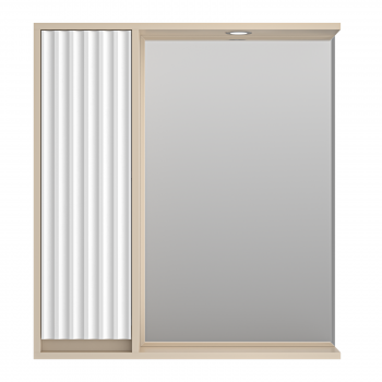 Зеркальный шкаф Brevita Balaton 75 BAL-04075-03-01Л левый (белый, бежевый)