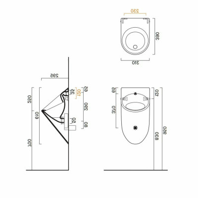 Писсуар Catalano Comfort 0932610001, подвесной, белый, фарфор, Италия