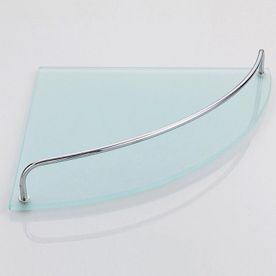 Стеклянная полка Haiba HB1921-1 угловая (стекло металл) хром