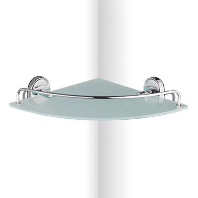 Стеклянная полка Haiba HB1921-1 угловая (стекло металл) хром