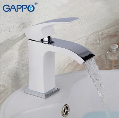 Смеситель для раковины Gappo G1007-8, белый/хром