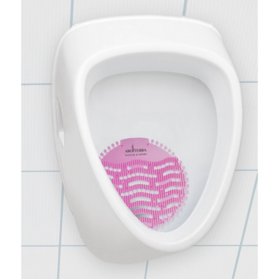Aroterra Wave 2.0 ароматическая сетка для писсуара с ароматизатором Огурец и дыня (розовый)