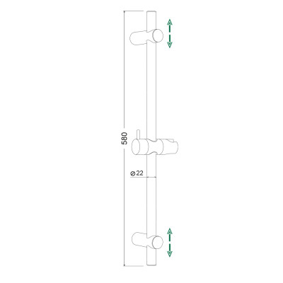 Душевой гарнитур WesnaArt DS010-58, хром