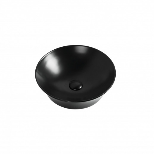 Накладная раковина Aquanet SMART-1-MB диаметром 42 см, черная матовая (273686)