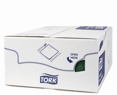 Салфетки Tork LinStyle, Premium, 39х39 см, 1 сл, 50 листов, темно-зеленые