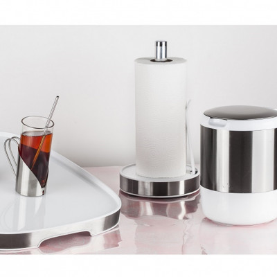 Держатель для бумажного полотенца PRIMANOVA Pasifik с фиксатором белый (M-E23-01)