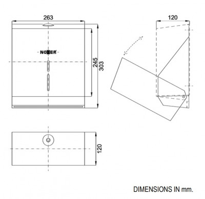 Диспенсер для бумажных полотенец (глянцевая нержавеющая сталь) NOFER 04005.B