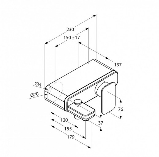 Смеситель для душа KLUDI E2 хром 497140575