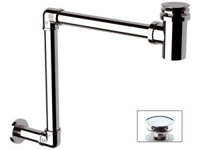 Сифон Remer RR 985 с донным клапаном, хром