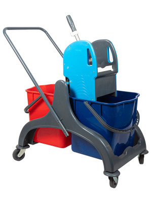 Двухведерная уборочная тележка Uctem Plas 2х25л CK750