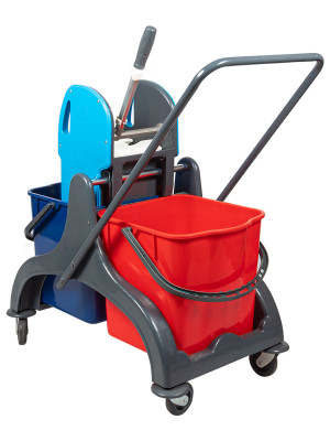Двухведерная уборочная тележка Uctem Plas 2х25л CK750