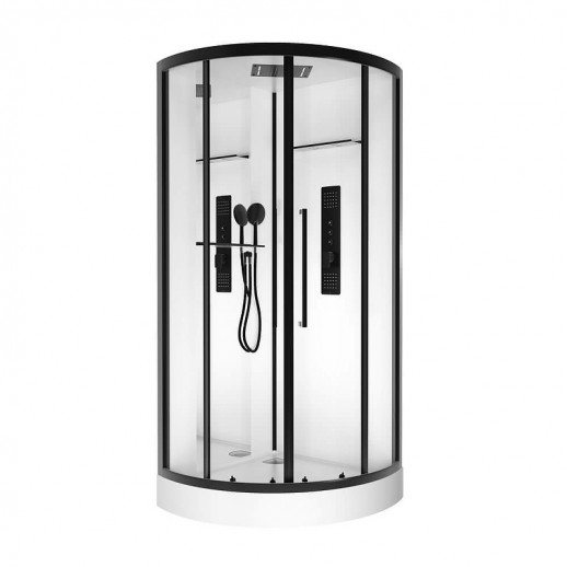 Душевая кабина Black&White Galaxy 90х90 8021000 с гидромассажем четверть круга