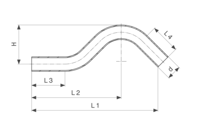 Viega Одноплоскостной обводной элемент Sanpress