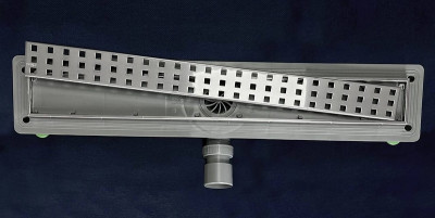 Душевой лоток Ctesi Way Square 60 BK4024130 с решеткой хром