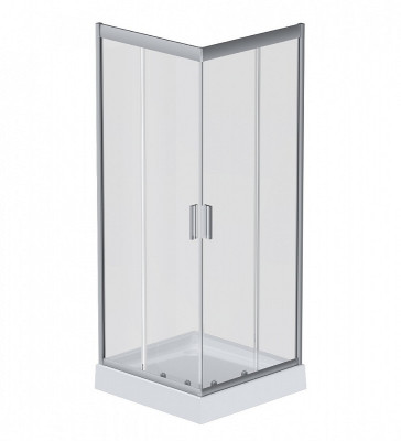 Душевой уголок AM.PM Gem 90х90 W90G-403-090MT профиль Серый стекло прозрачное квадратный