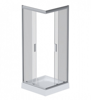 Душевой уголок AM.PM Gem 90х90 W90G-403-090MT профиль Серый стекло прозрачное квадратный