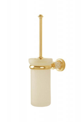 Ерш для туалета Boheme Murano 10913-W-G настенный золото / декор белый