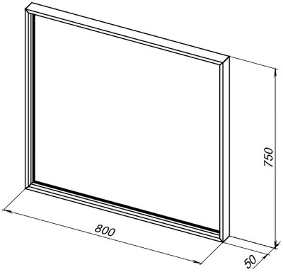 Зеркало в ванную De Aqua Алюминиум 80 261709 с подсветкой с сенсорным выключателем прямоугольное