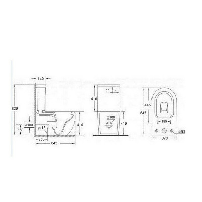 Унитаз напольный компакт Esbano Alagon-C ESUNALAGCMB черный матовый с бачком микролифт