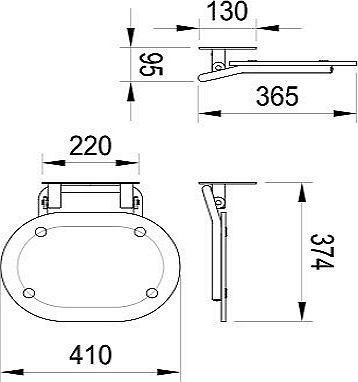 RAVAK B8F0000029 Универсальное сиденье для душа Chrome прозрачный/блестящий
