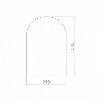 Зеркало Mixline Комфорт Арка 39х580 мм с полированной кромкой (525022)