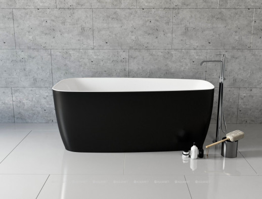 Акриловая ванна Aquanet Family Trend 170x78 90778 Gloss Finish панель Black matte отдельностоящая асимметричная (00292984)