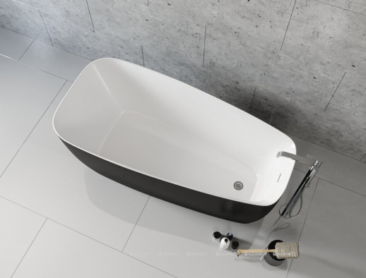 Акриловая ванна Aquanet Family Trend 170x78 90778 Gloss Finish панель Black matte отдельностоящая асимметричная (00292984)