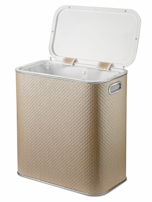 Geralis PLH-B PUNTO корзина для белья бежевая, кант хром, стандарт