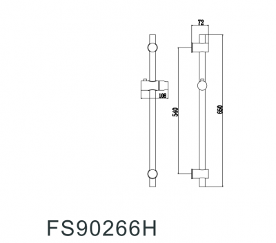 Душевая штанга Fmark FS90266H нерж сталь черный