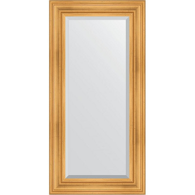 Зеркало настенное Evoform Exclusive 119х59 BY 3496 с фацетом в багетной раме Травленое золото 99 мм