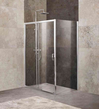 Душевой уголок BelBagno UNIQUE-AH-1-100/115-80-C-Cr прямоугольный 100x80x190 см. хром