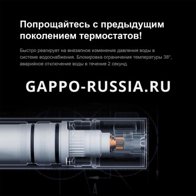 Душевая стойка с термостатом Gappo хром (G2491)