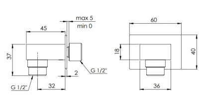 Remer 337W Подключение для душевого шланга | с держателем лейки (хром)