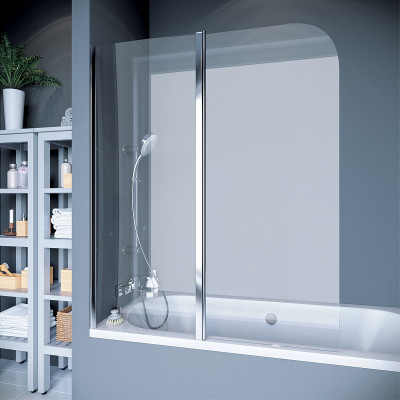 Шторка на ванну Koller Pool Waterfall Line 115 QP95 L пр-ль хром стекло прозрачное