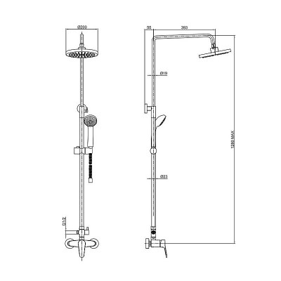 Bravat Eco F9111147C-A-RUS душевая стойка, хром