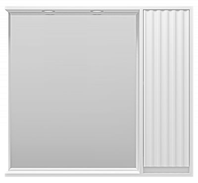 Зеркальный шкаф в ванную Brevita Balaton правый 880x140x800 белый (BAL-04090-01-П)