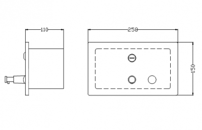 Диспенсер для мыла NOFER 03202.S 1200 мл встраиваемый, сталь/матовый