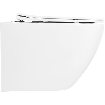 Унитаз с инсталляцией BelBagno Uno BB3105CHR/SC/BB002-80/BB005-PR-CHROME с сиденьем микролифт и клавишей смыва хром глянцевый