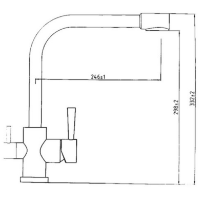 Смеситель для кухни KAISER Merkur 26044-2 под фильтр, черный мрамор