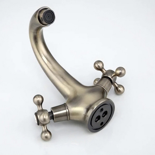 Смеситель для раковины Haiba HB1019-4 двухвентильный (латунь) бронза