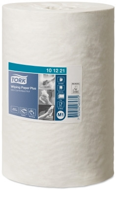 Протирочная бумага Tork Плюс в мини-рулоне с центральной вытяжкой 2 сл белая M1