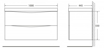 Тумба под раковину BelBagno MARINO-1000-2C-SO-RN-P