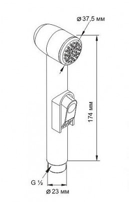WasserKRAFT A043 лейка  гигиеническая