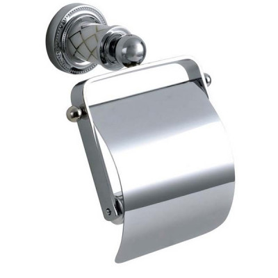 Настенный держатель туалетной бумаги Boheme Murano 10901-W-CR с крышкой хром