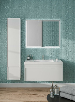 Зеркало в ванную Kerama Marazzi Mio 100 MIO.mi.100\WHT с подсветкой с сенсорным выкл и диммером прямоугольное