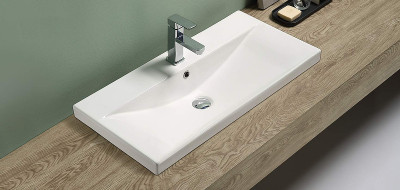 Раковина накладная Velvex 80 9696-80 белая прямоугольная