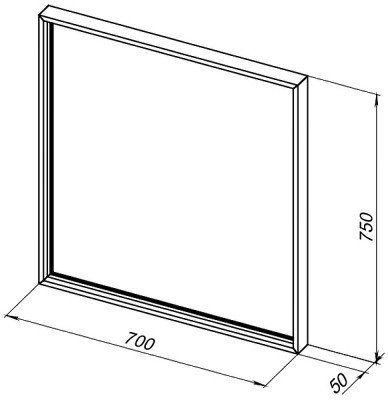 Зеркало в ванную De Aqua Алюминиум 70 261708 с подсветкой с сенсорным выключателем прямоугольное