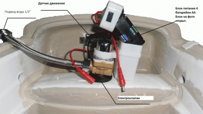 Писсуар настенный с сенсорным датчиком Laguraty OK-512 белый