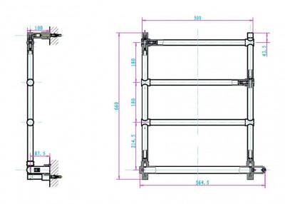 Boheme Medici 704 полотенцесушитель электрический, бронза